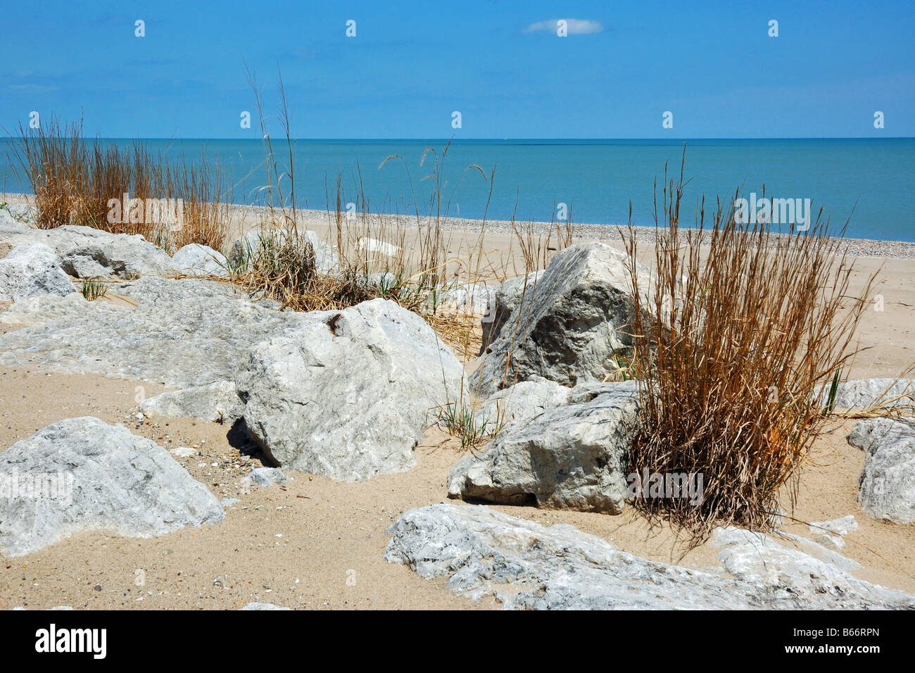 The Illinois Beach State Park at Lake Michigan near the towns of Zion