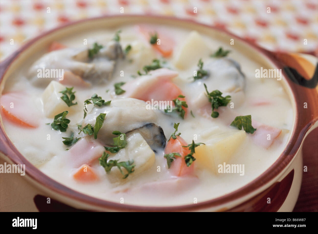 Oyster Stew Stock Photo