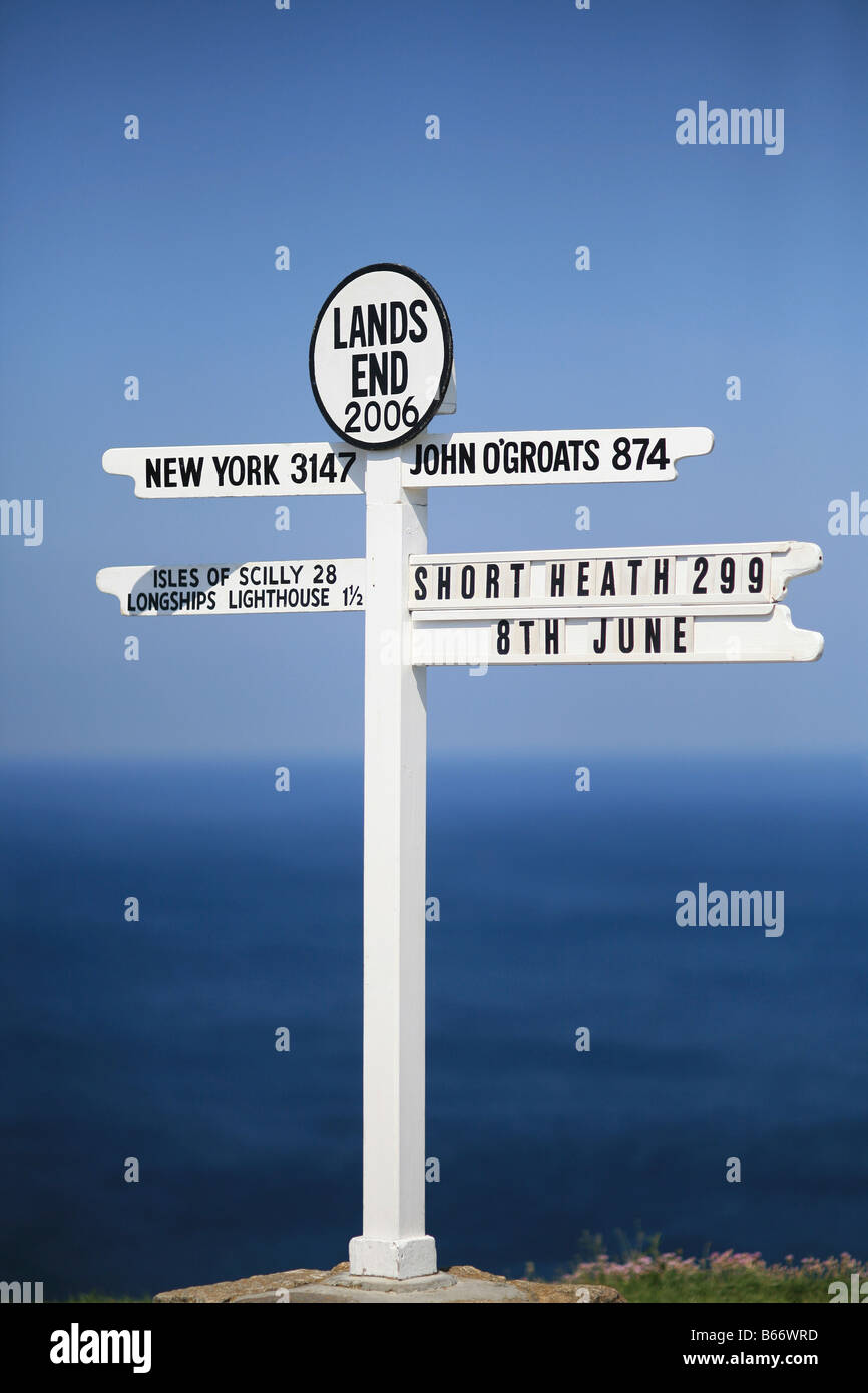 Land's End Sign Stock Photo