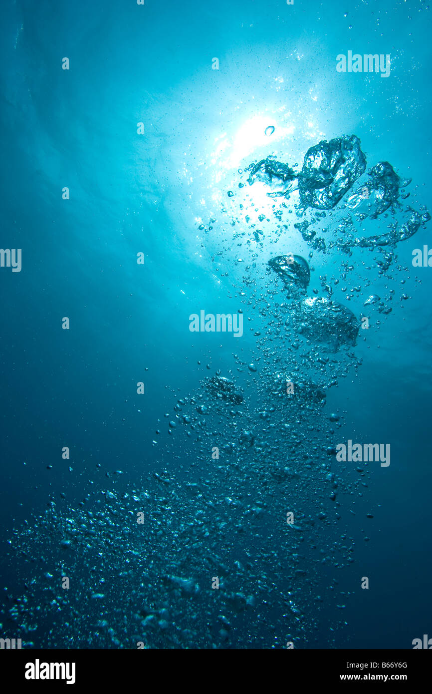 Air Bubbles under Water USA Stock Photo