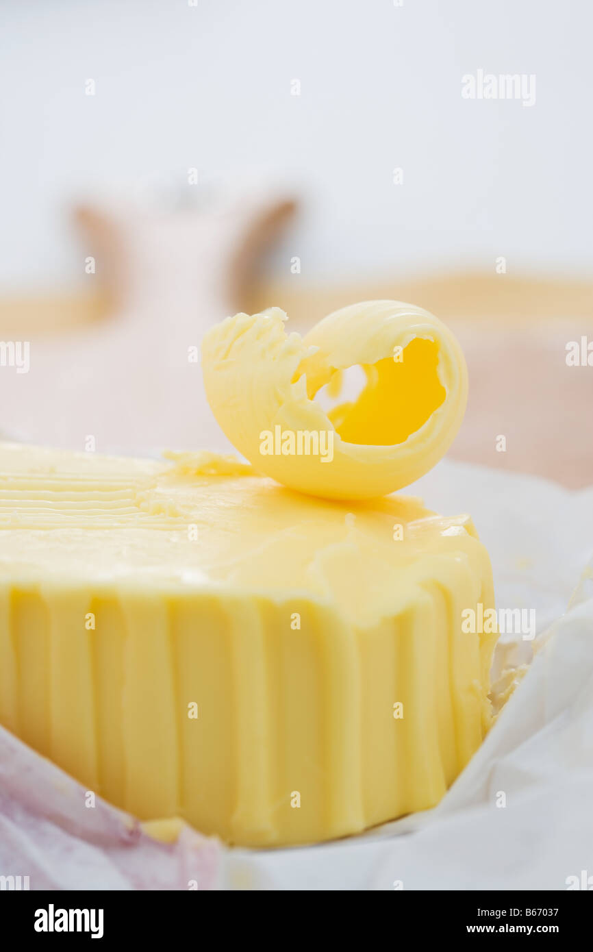A block of butter Stock Photo Alamy