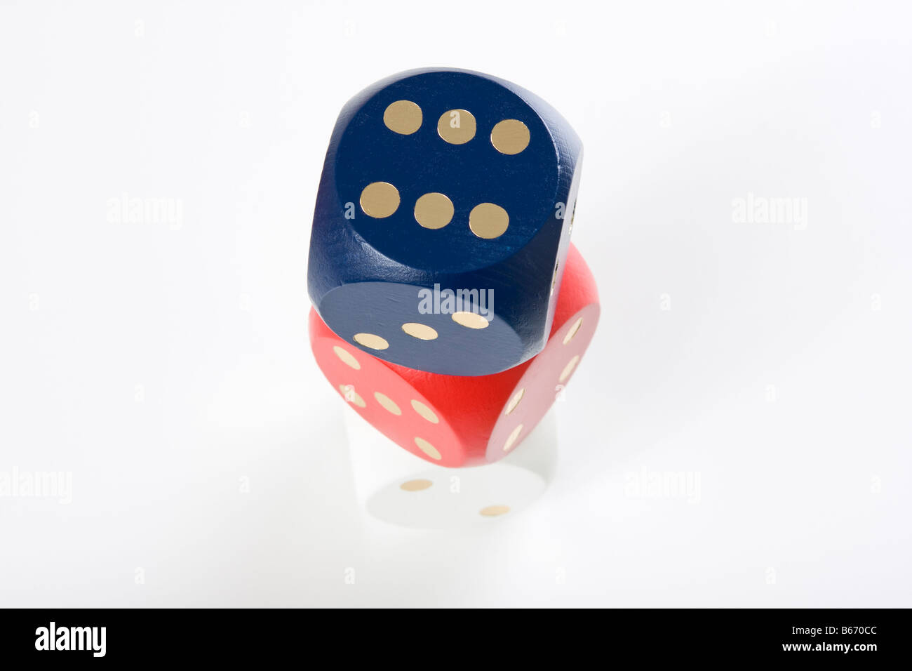 Blank dice isolated on white background Stock Photo - Alamy