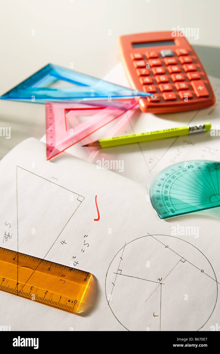 Mathematics equipment Stock Photo Alamy