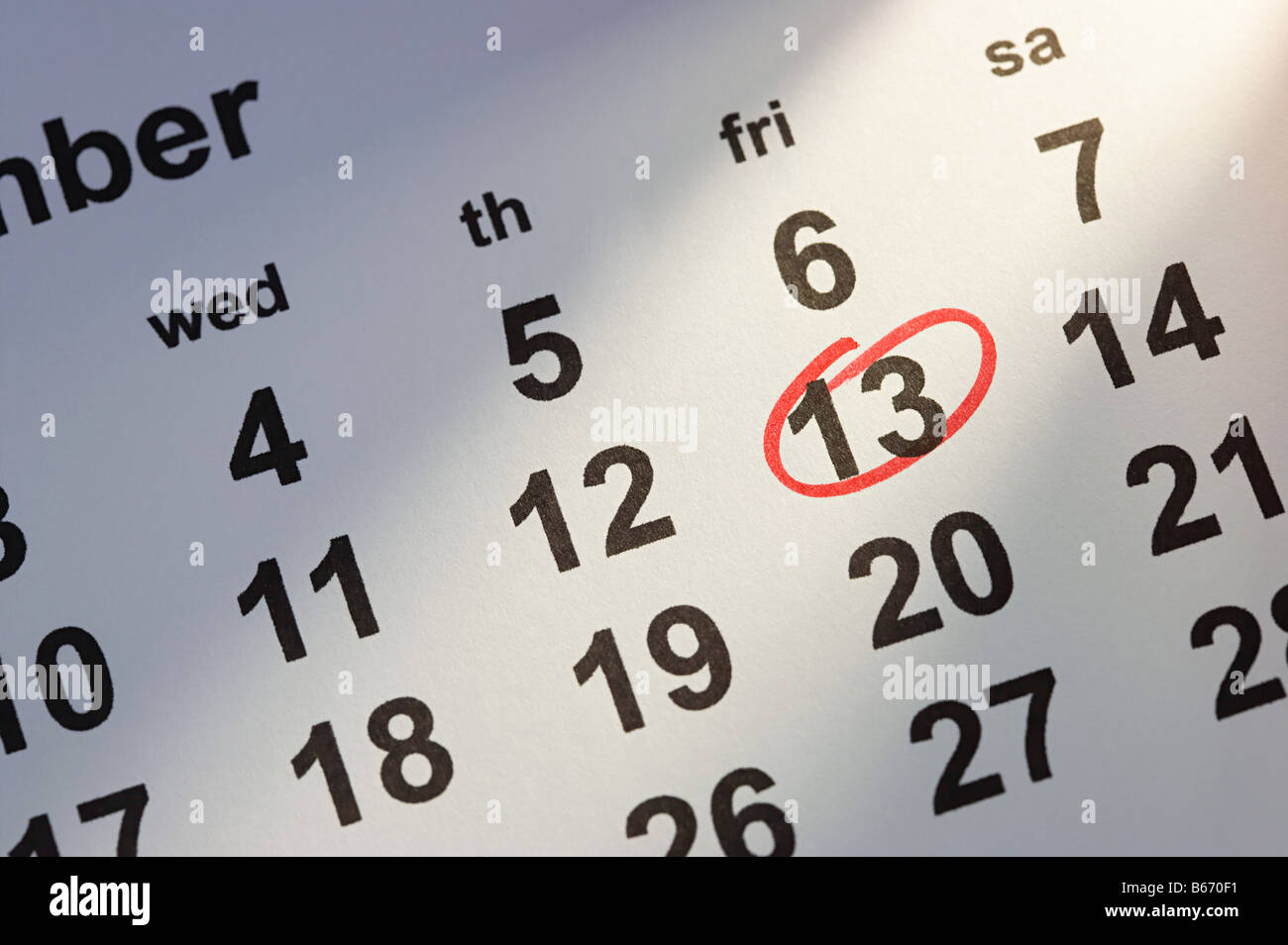Calendar date Stock Photo