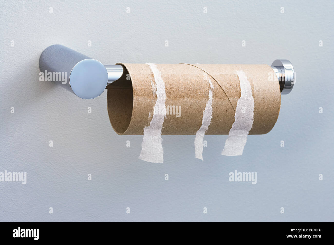Finished toilet roll Stock Photo Alamy