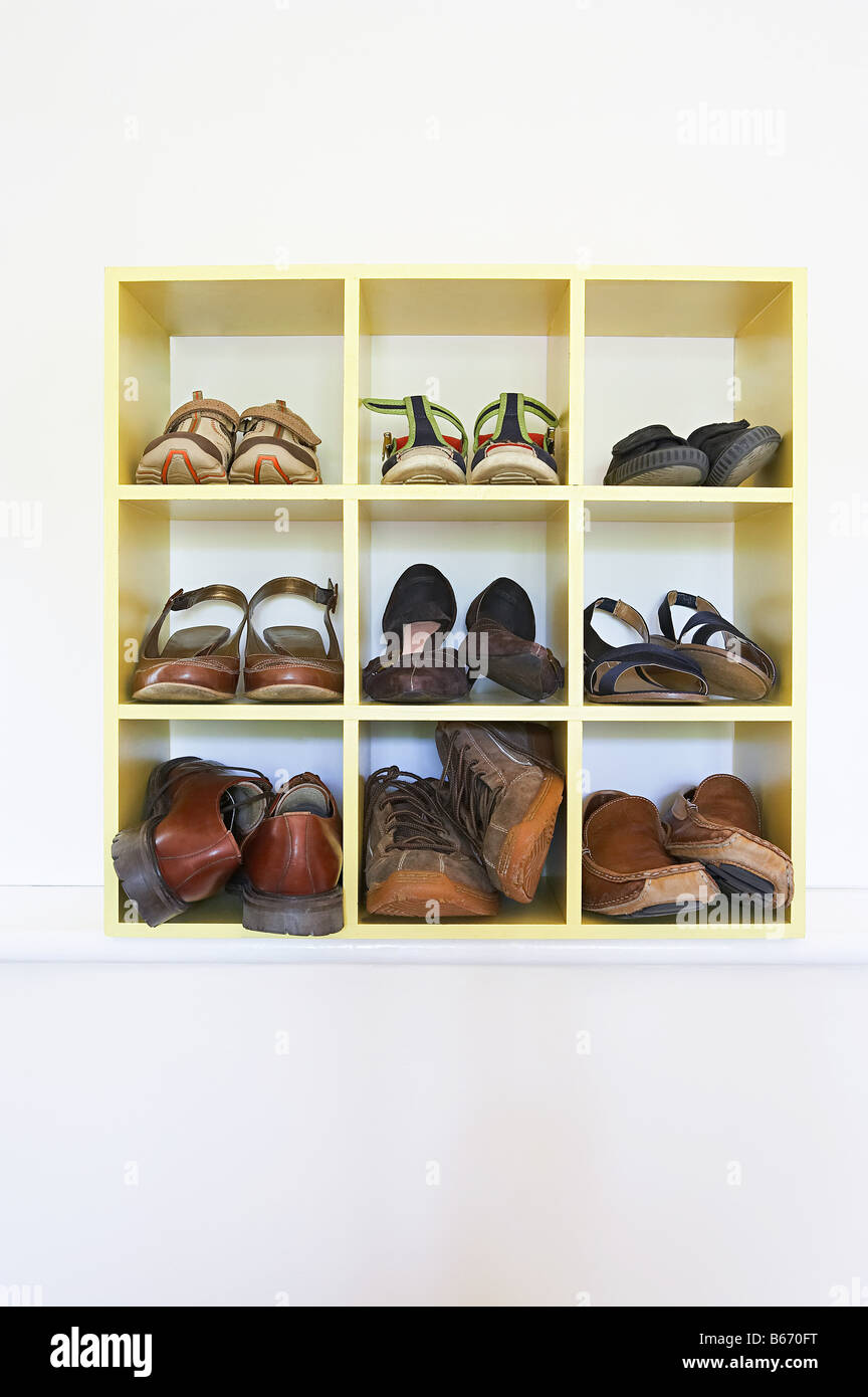 Shoes in a shelf Stock Photo Alamy