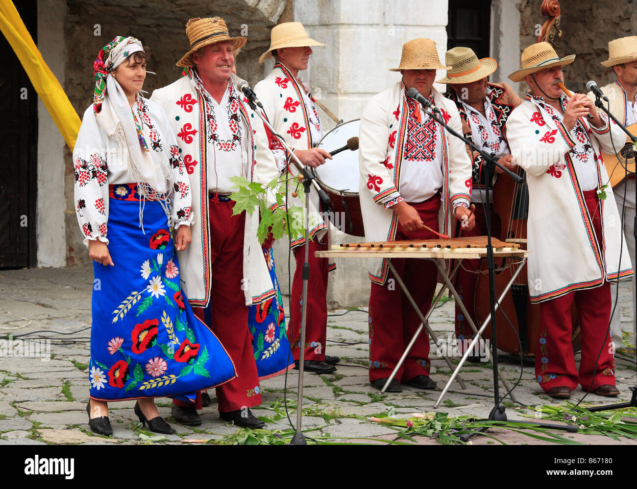 Ukrainian folk festival, Kamianets Podilskyi, Podolia, Khmelnytskyi oblast (province), Ukraine Stock Photo