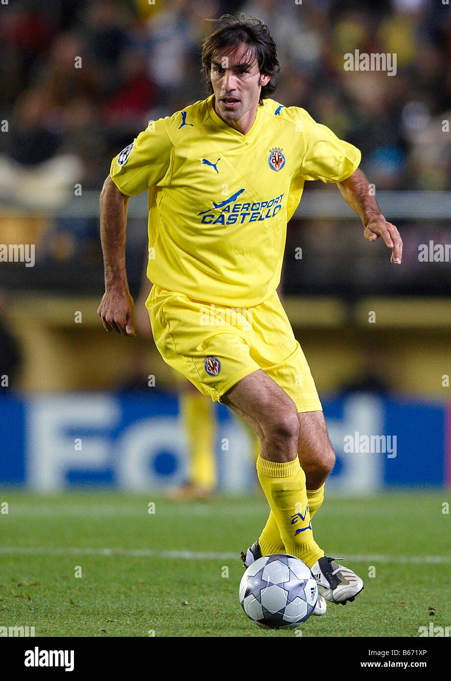 Robert Pires of Villarreal during the UEFA Champions League Stock Photo