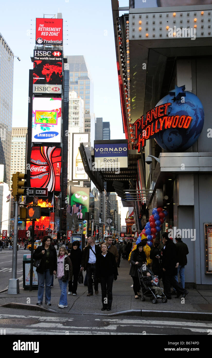 Broadway New York City America USA Times Square Stock Photo
