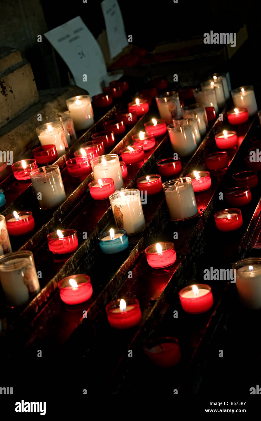 images of candles in churches in which a prayer is made and a candle