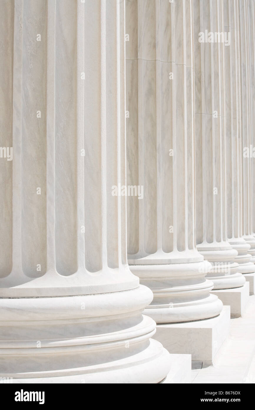 Columns of US supreme court Stock Photo