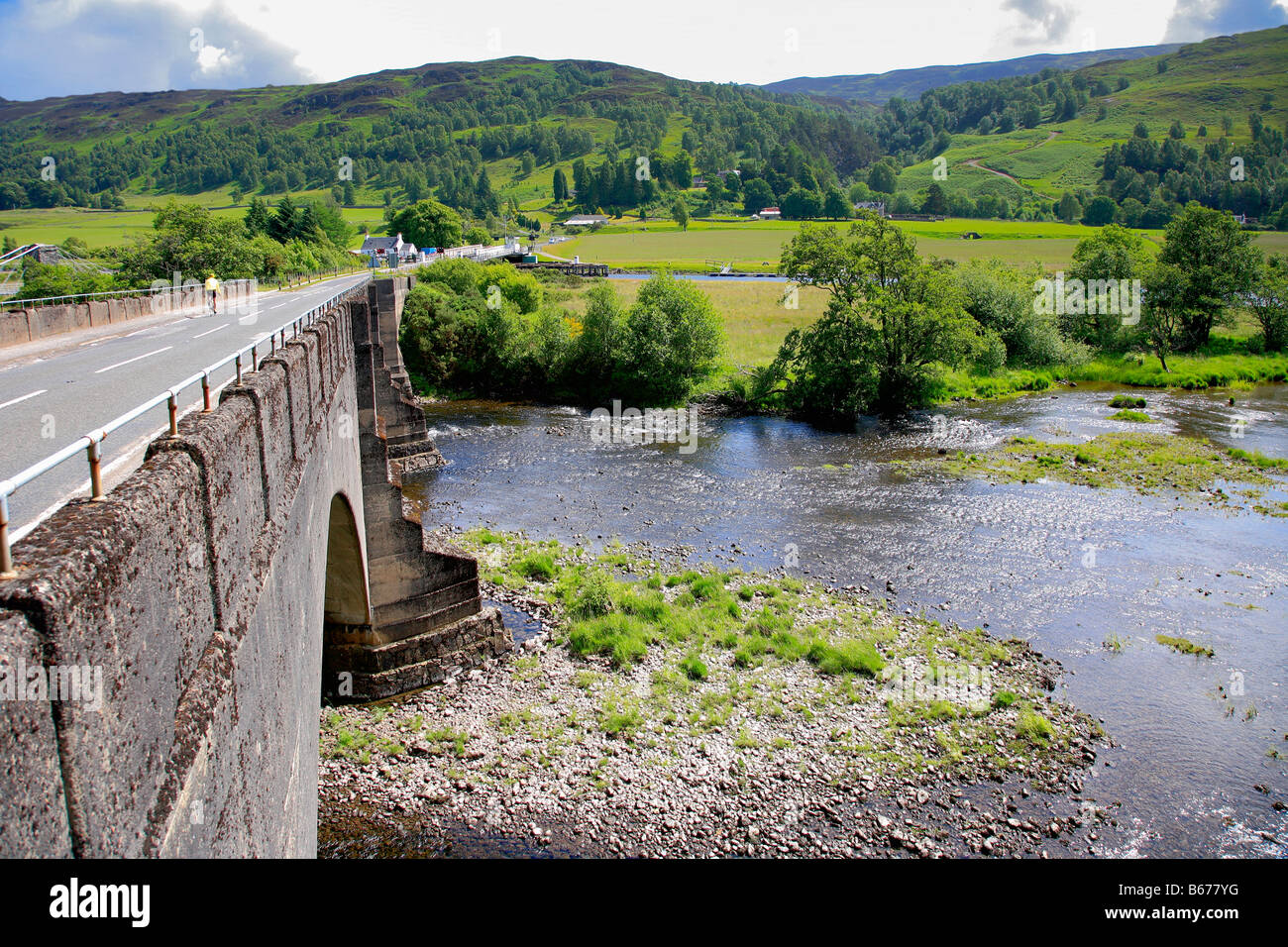 Roadbridge Bridge of Oich Loch Oich Highlands of Scotland Britain UK