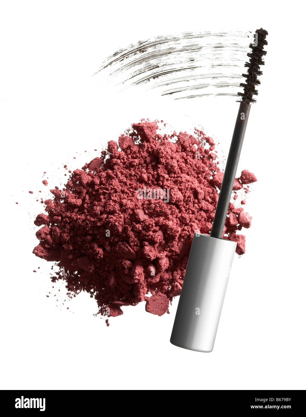 Mascara wand and foundation Stock Photo Alamy