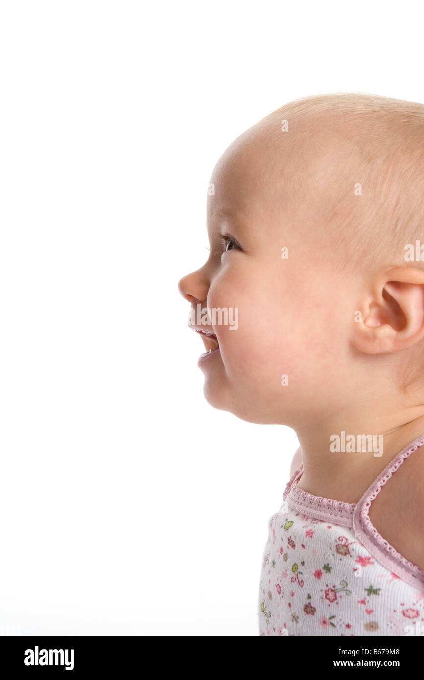 Profile of a baby girl Stock Photo