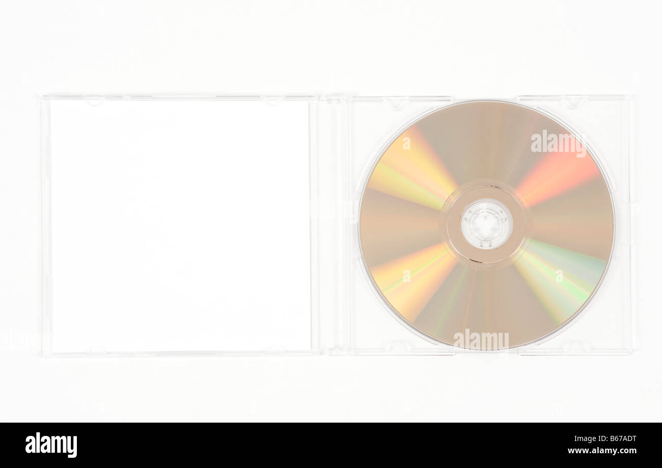 Blank CD in a clear case Stock Photo Alamy