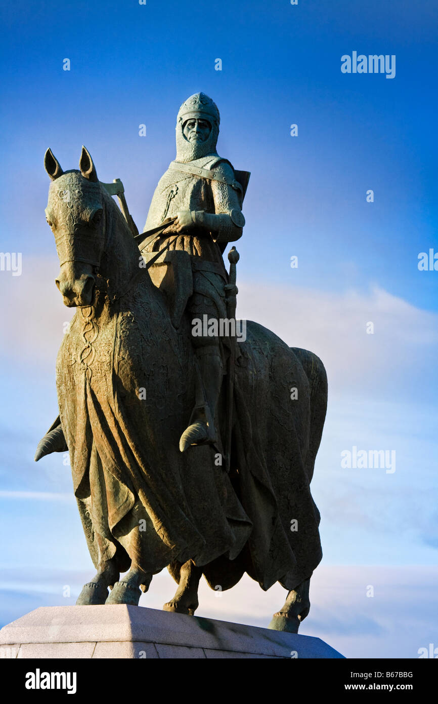 Robert the Bruce King of Scots monument by Charles d'Orville Pilkington Jackson at Bannockburn, Stirlingshire, Scotland. Stock Photo