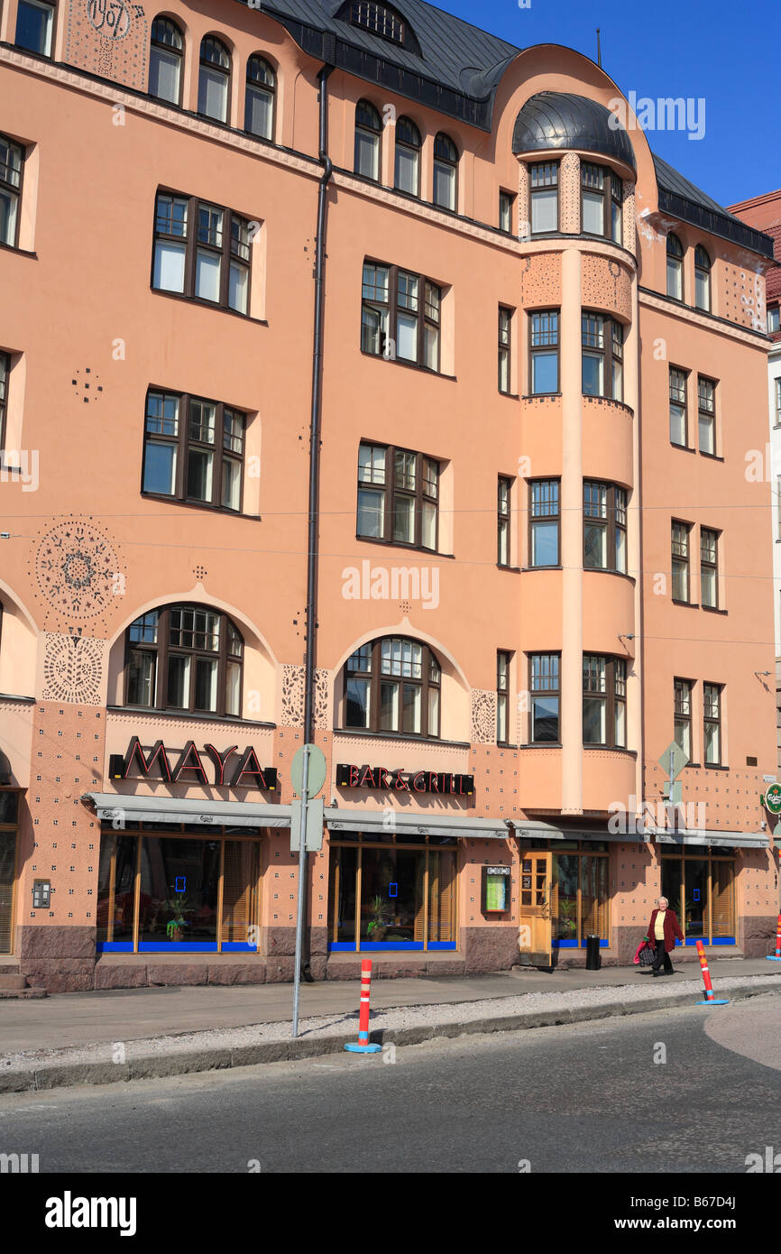 City architecture, street, house, Helsinki, Finland Stock Photo Alamy