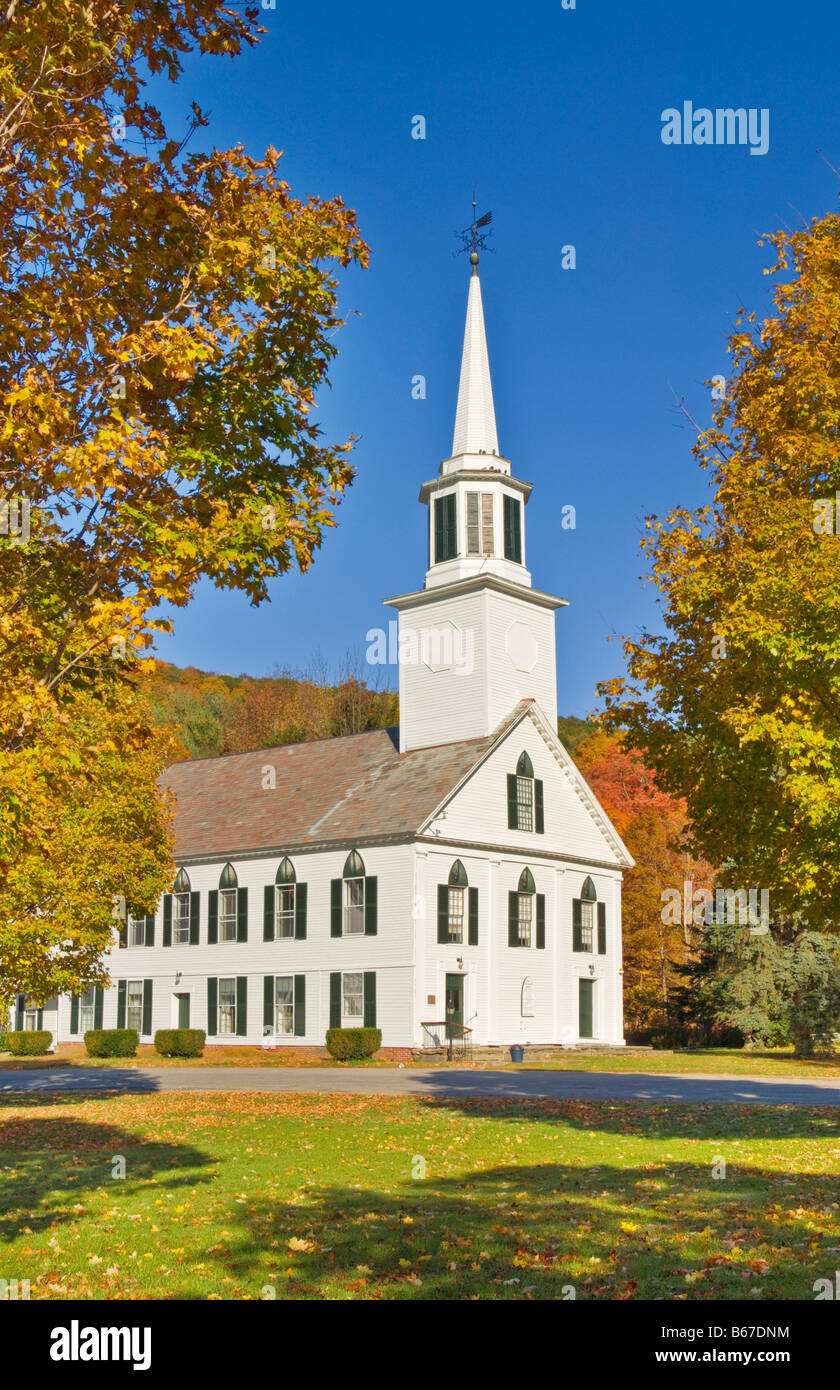 Traditional white timber clad church Townshend Vermont United States of America USA Stock Photo