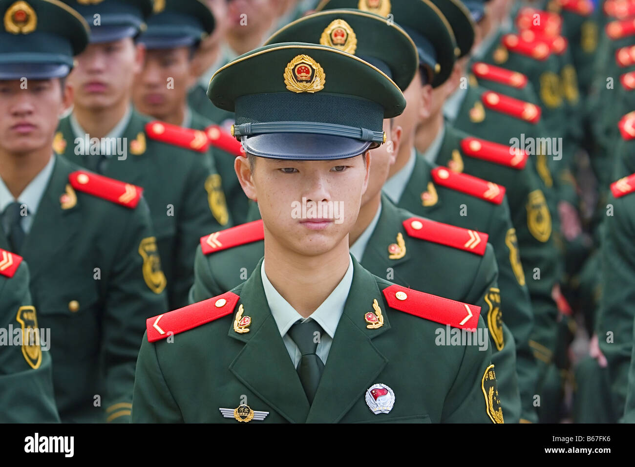 Chinese soldiers Stock Photo