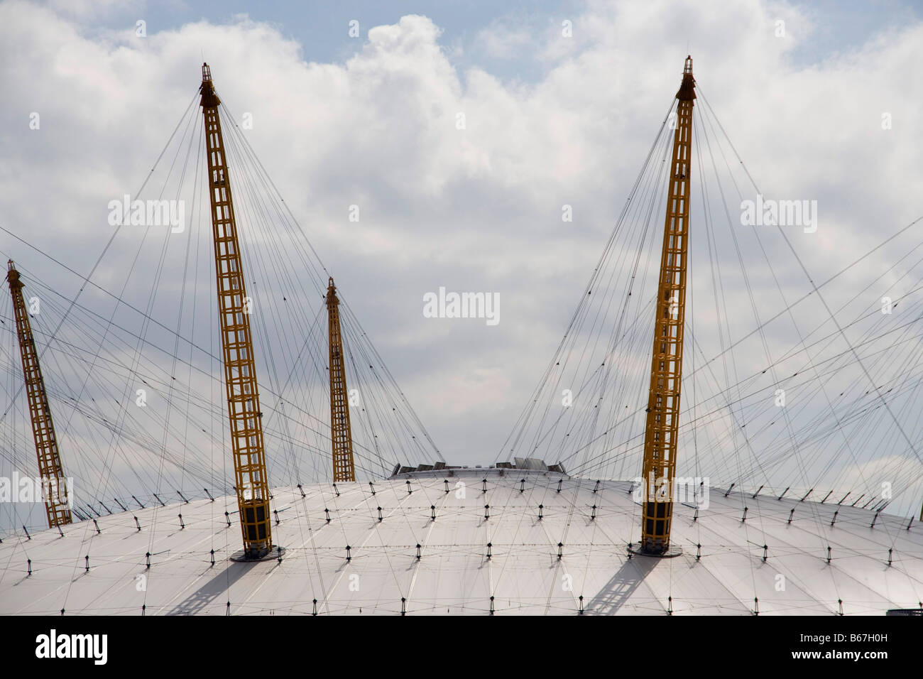 O2 arena millenium dome roof structure greenwich london england uk gb Stock Photo