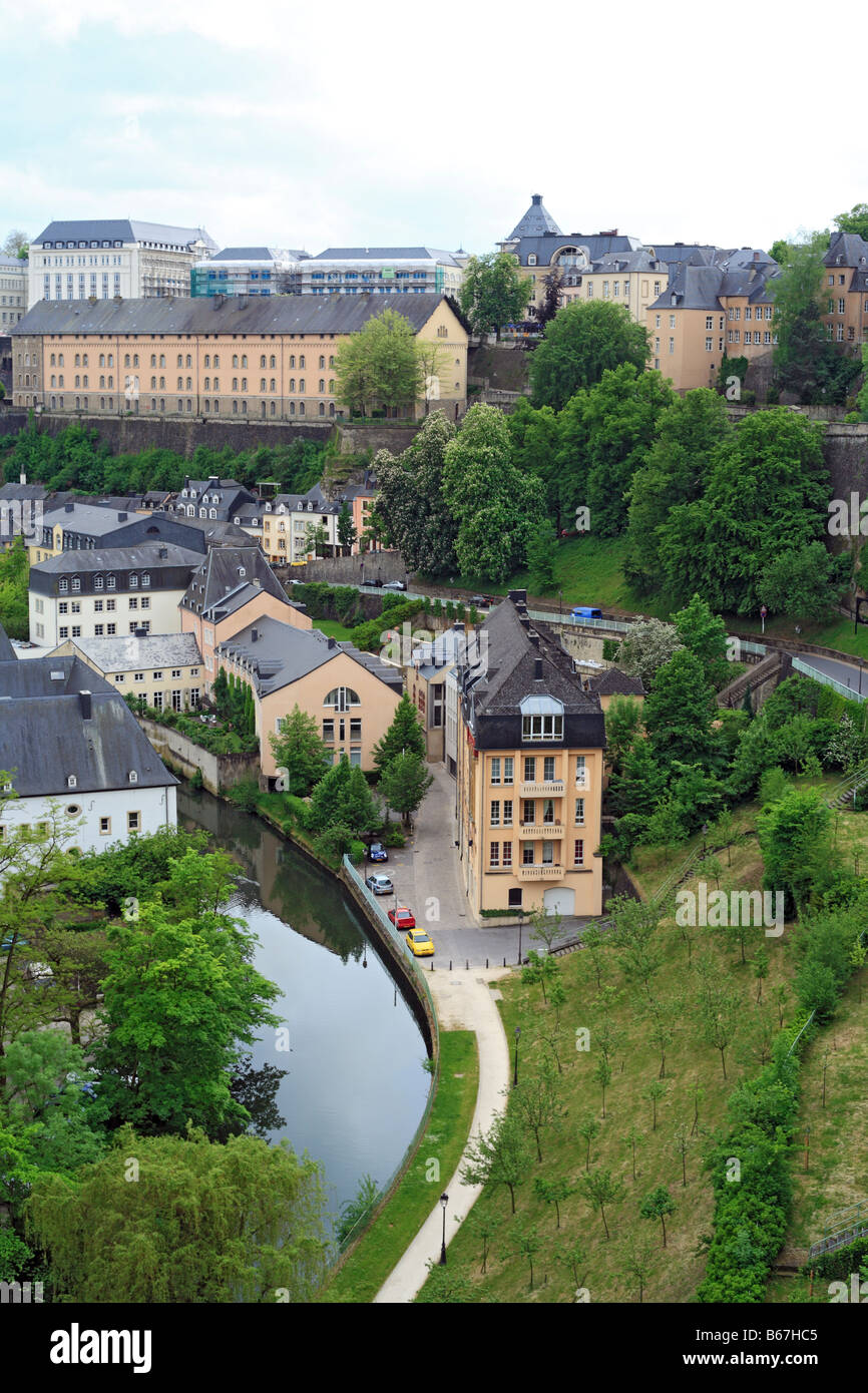 City architecture, view from above, roofs of the houses, Luxembourg Stock Photo