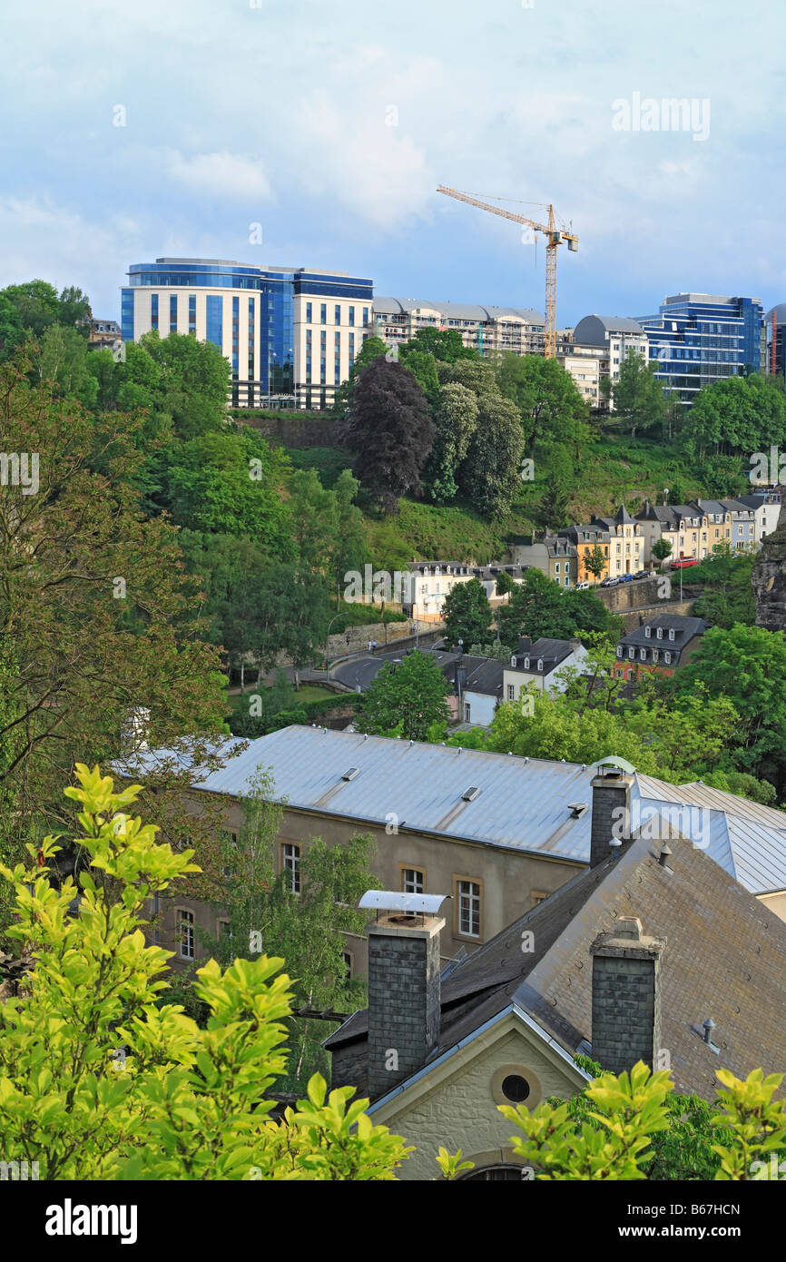 City architecture, view from above, roofs of the houses, Luxembourg Stock Photo