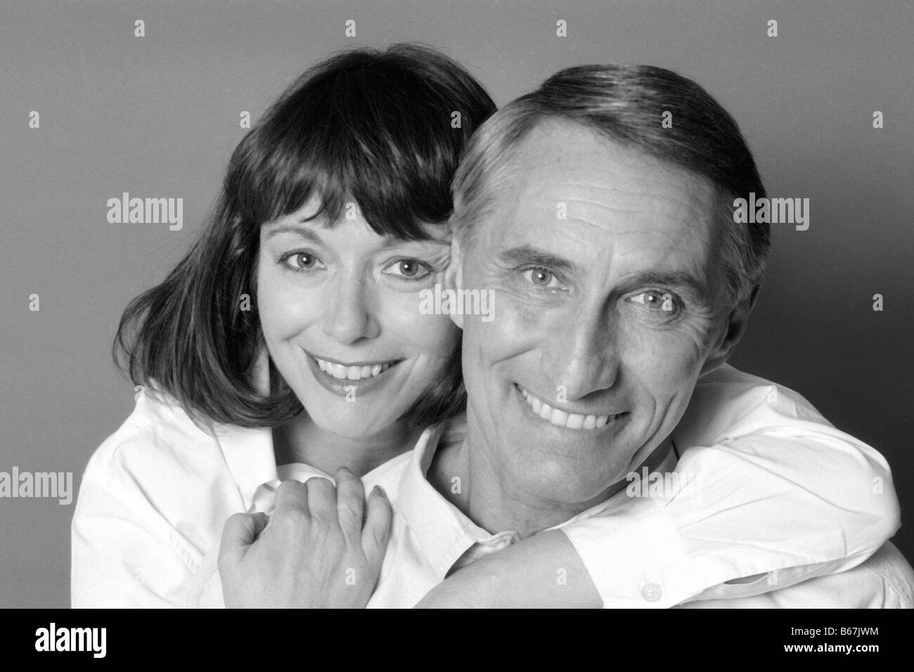 Two mature couples Black and White Stock Photos & Images - Alamy