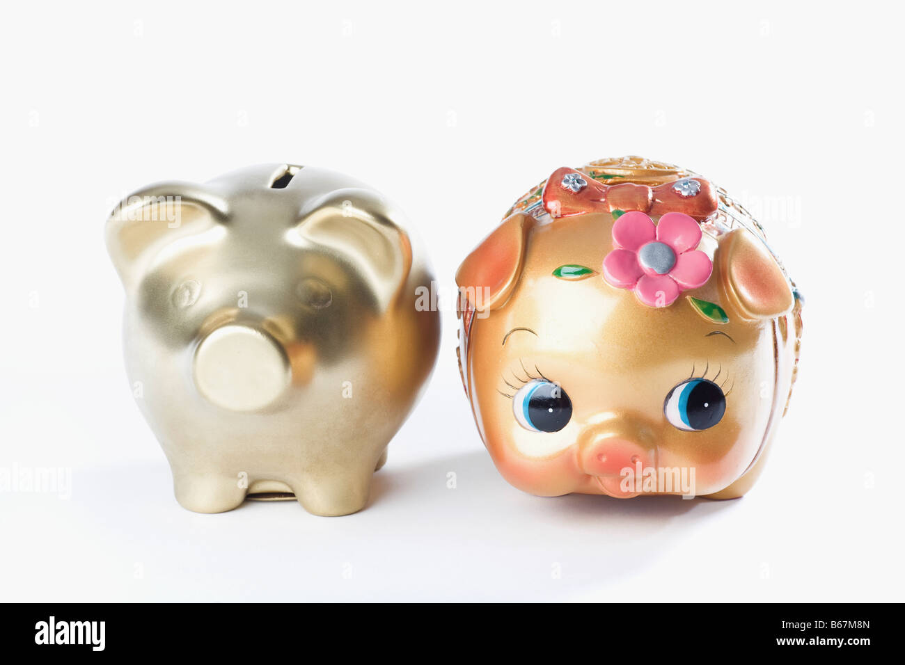 Golden Chinese Piggy Banks Stock Photos Golden Chinese Piggy