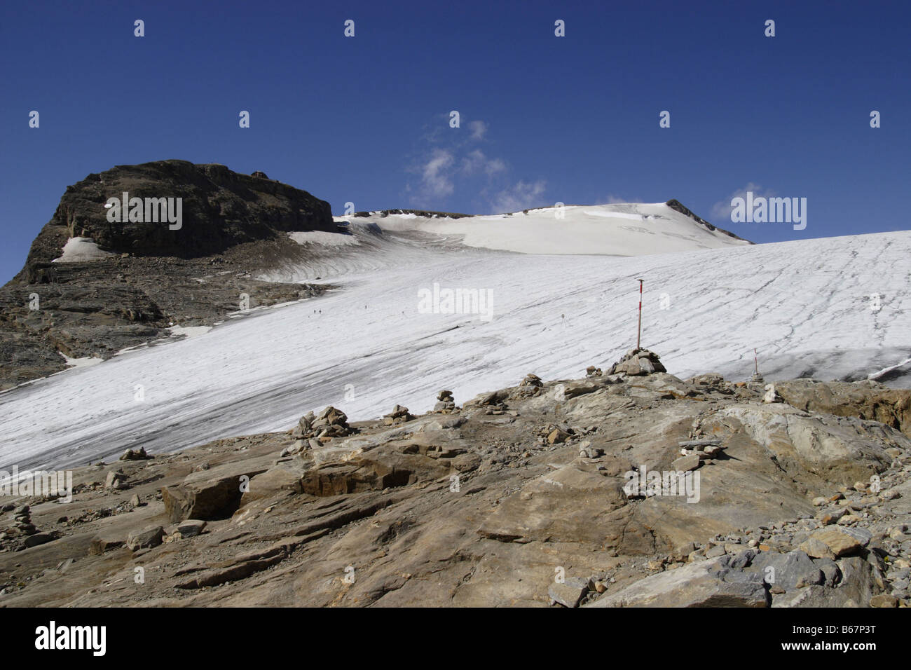 Oberwalder Huette gletscher glacier snow ice schnee Stock Photo