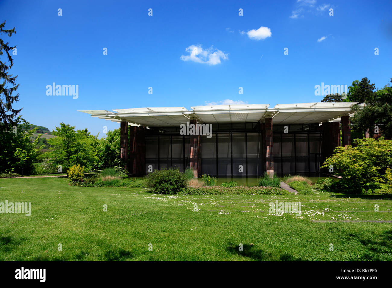 Modern architechture of Fondation Beyeler, Basel, Switzerland Stock Photo