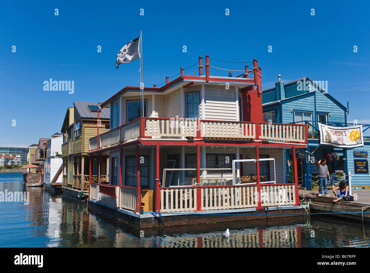 Floating houses "Fishermans Wharf" Victoria "Vancouver Island" "British