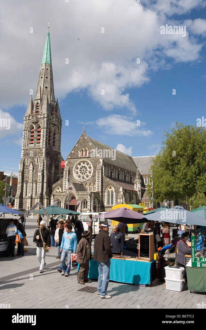 Arts and Crafts Stalls and Christchurch Cathedral, Cathedral Square