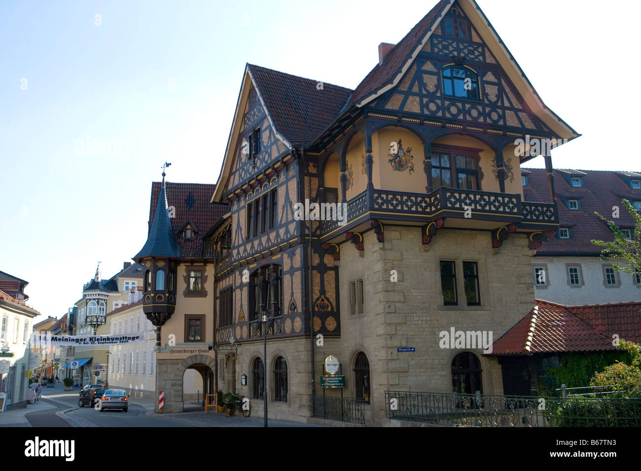 Henneberger Haus Restaurant Timberframe Building Meiningen Rhoen