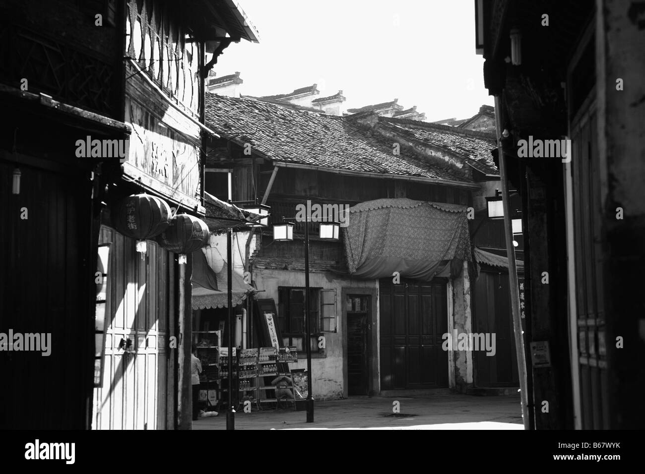 Old houses china Black and White Stock Photos & Images - Alamy