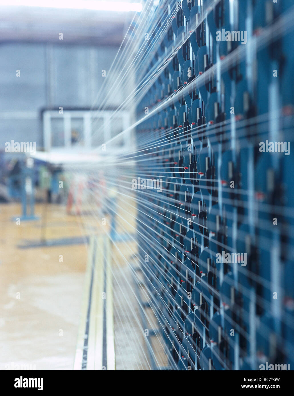 Cotton fiber, Cloth factory Legler S.p.A., Bergamo. Italy Stock Photo