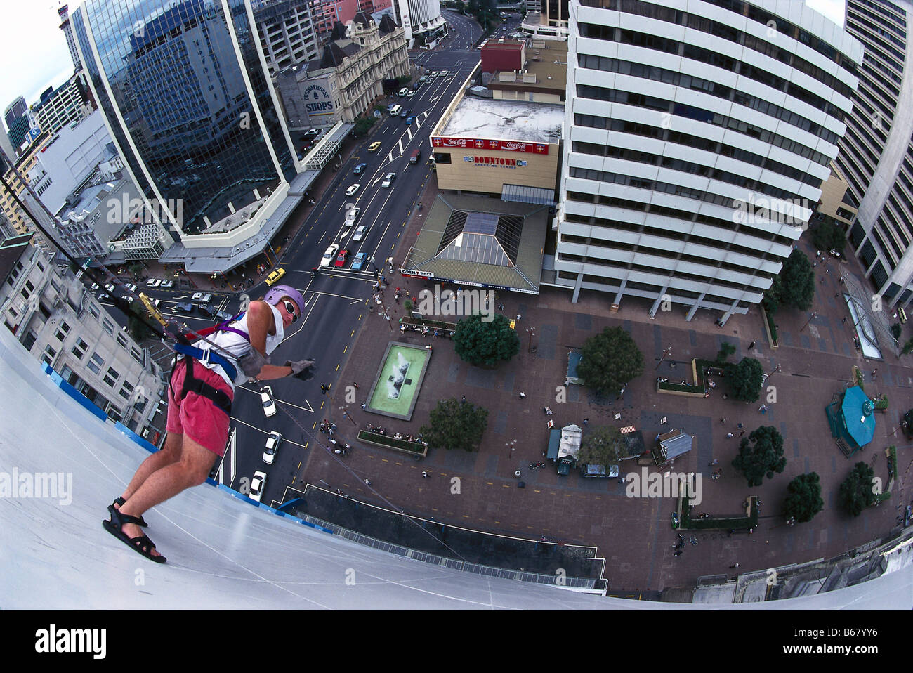Houserunning, Rap Jumping, Auckland, North Island, New Zealand Stock Photo