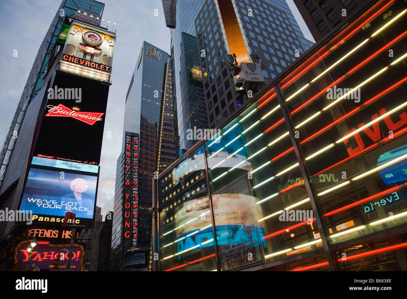 times Square lights NYC Stock Photo Alamy