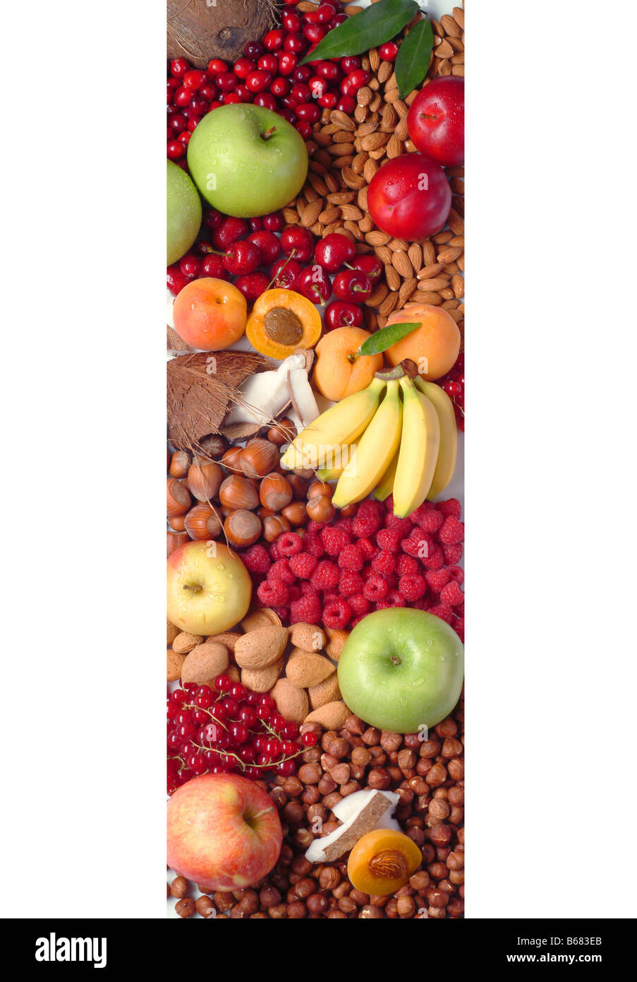 Variety of Fresh Fruit and Nuts Stock Photo Alamy