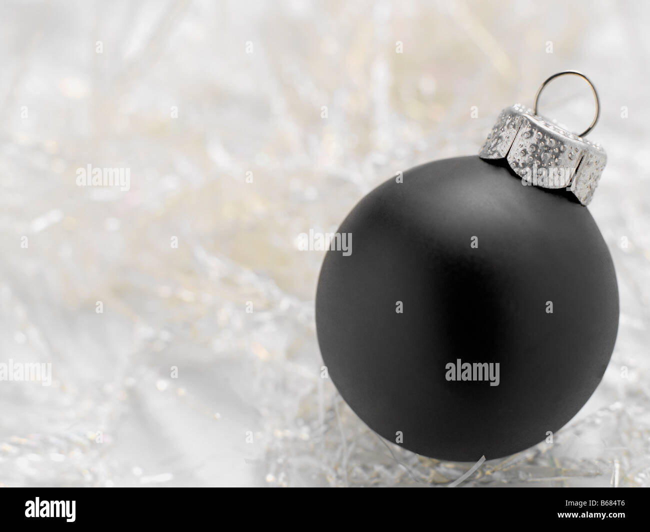 Black Christmas Ornament Stock Photo Alamy
