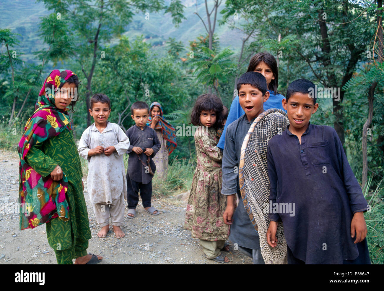 North Pakistan Swat Valley Children Stock Photo