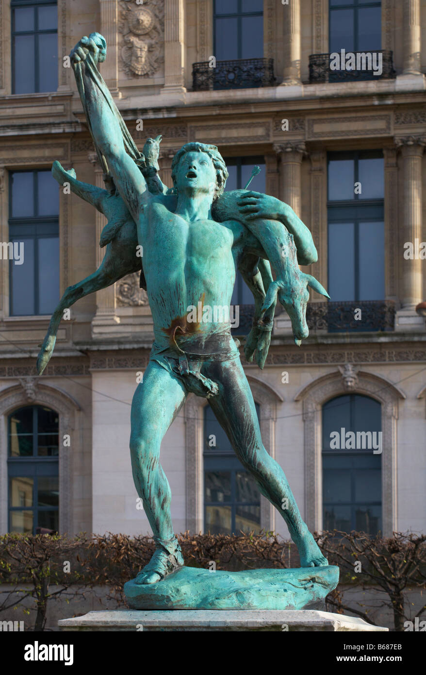 Retour de chasse statue by Antonin Carlès at the Jardin des Tuileries Paris  France Stock Photo - Alamy