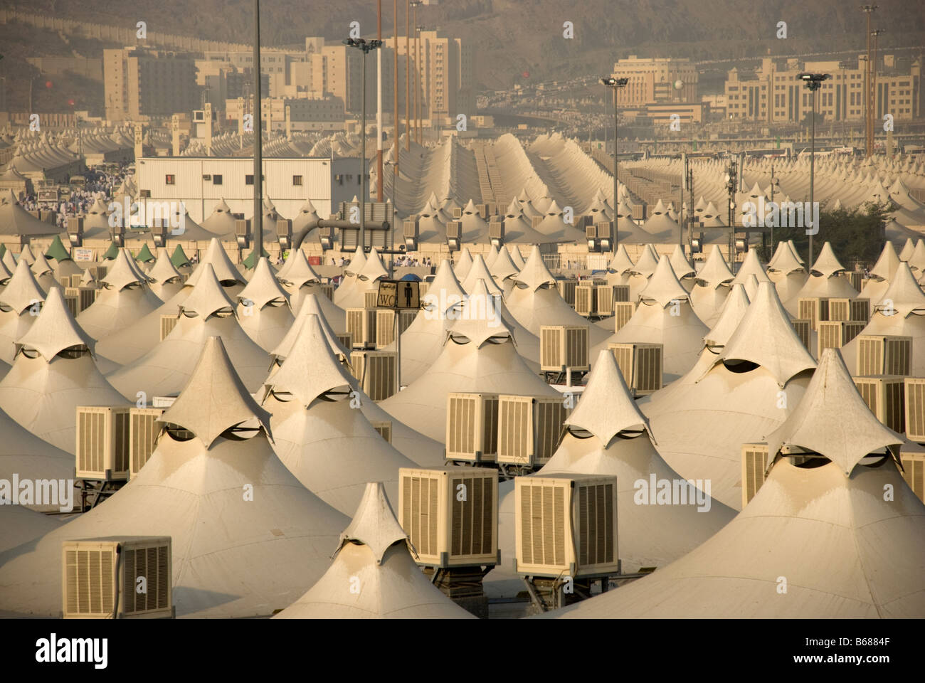 A Limited Overview Of Some Tents For Hajj Pilgrims In Mina Makkah Saudi Arabia Stock Photo Alamy