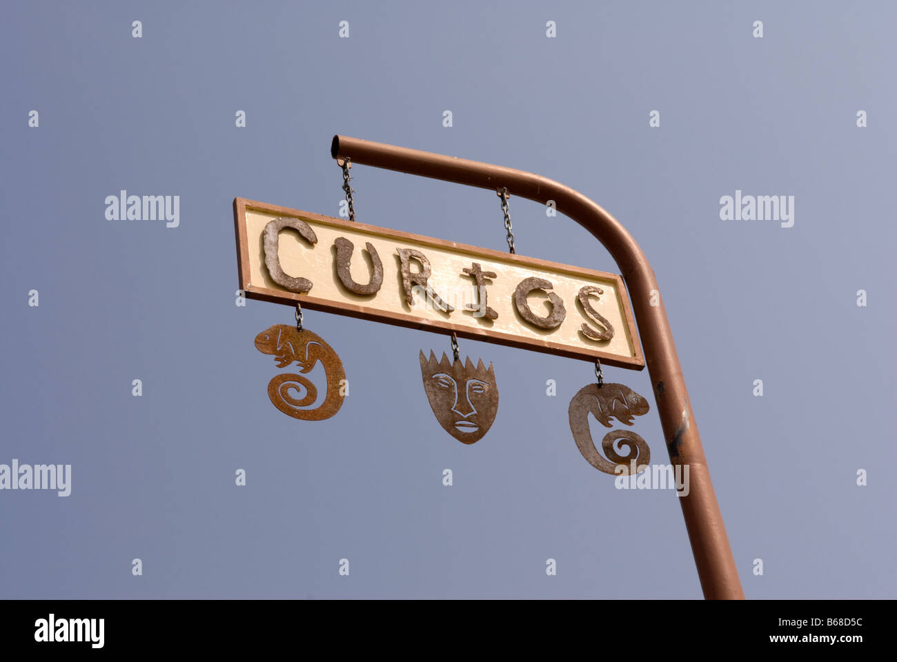Curios sign Outjo, Namibia Stock Photo