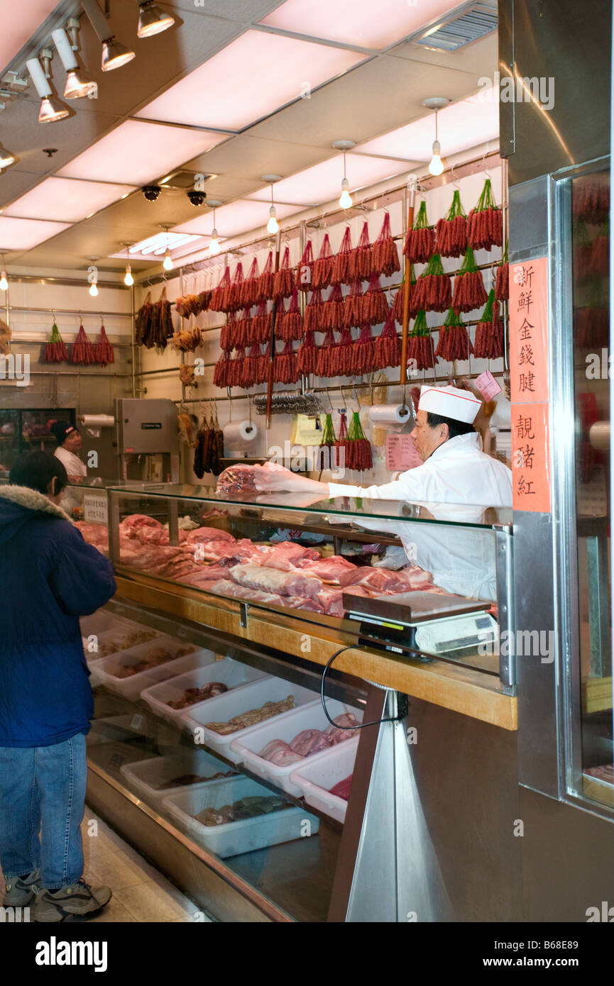 Butcher shop chinatown hi-res stock photography and images - Alamy