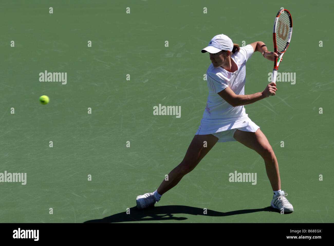 Justine Henin-Hardenne at Pacific Life Open Stock Photo