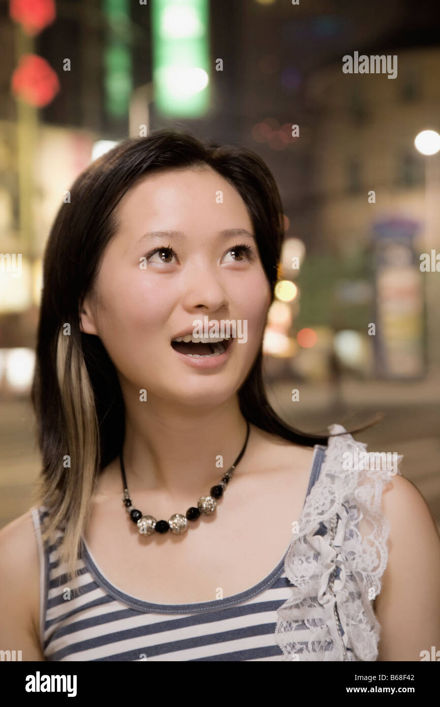 Excited woman close up hi-res stock photography and images - Alamy