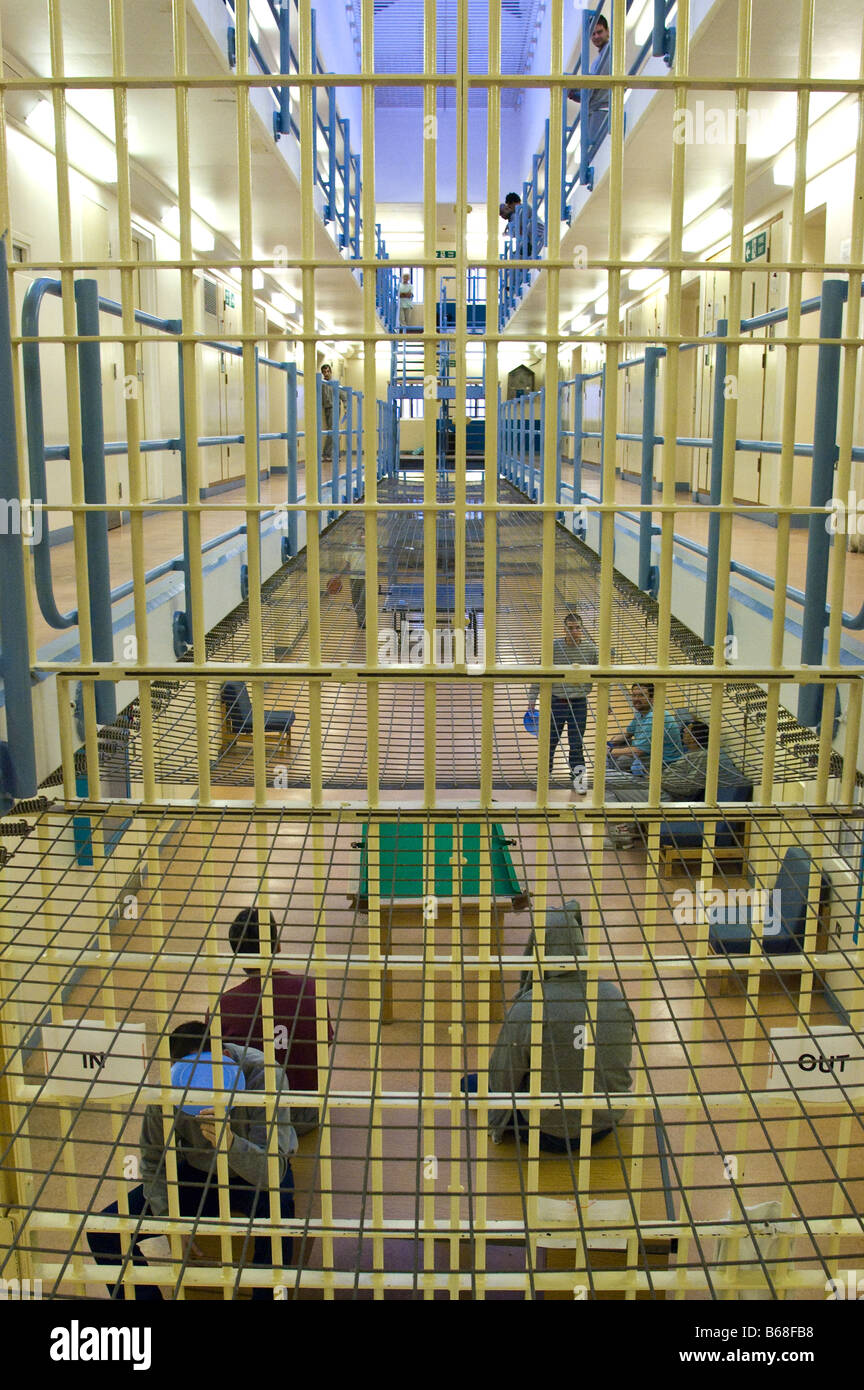 Prisoners on a landing Stock Photo