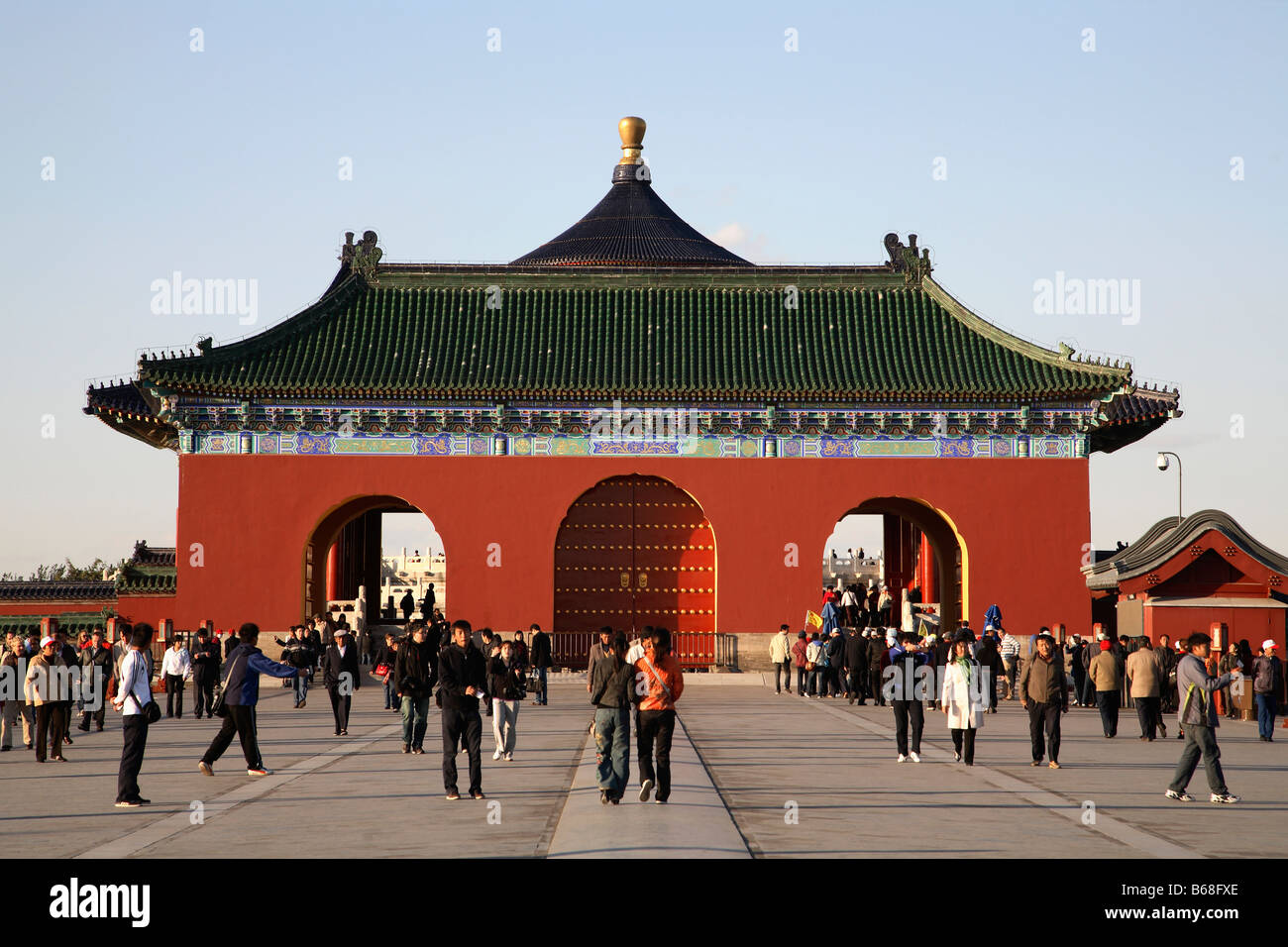 China Beijing Temple of Heaven Divine Road people Stock Photo