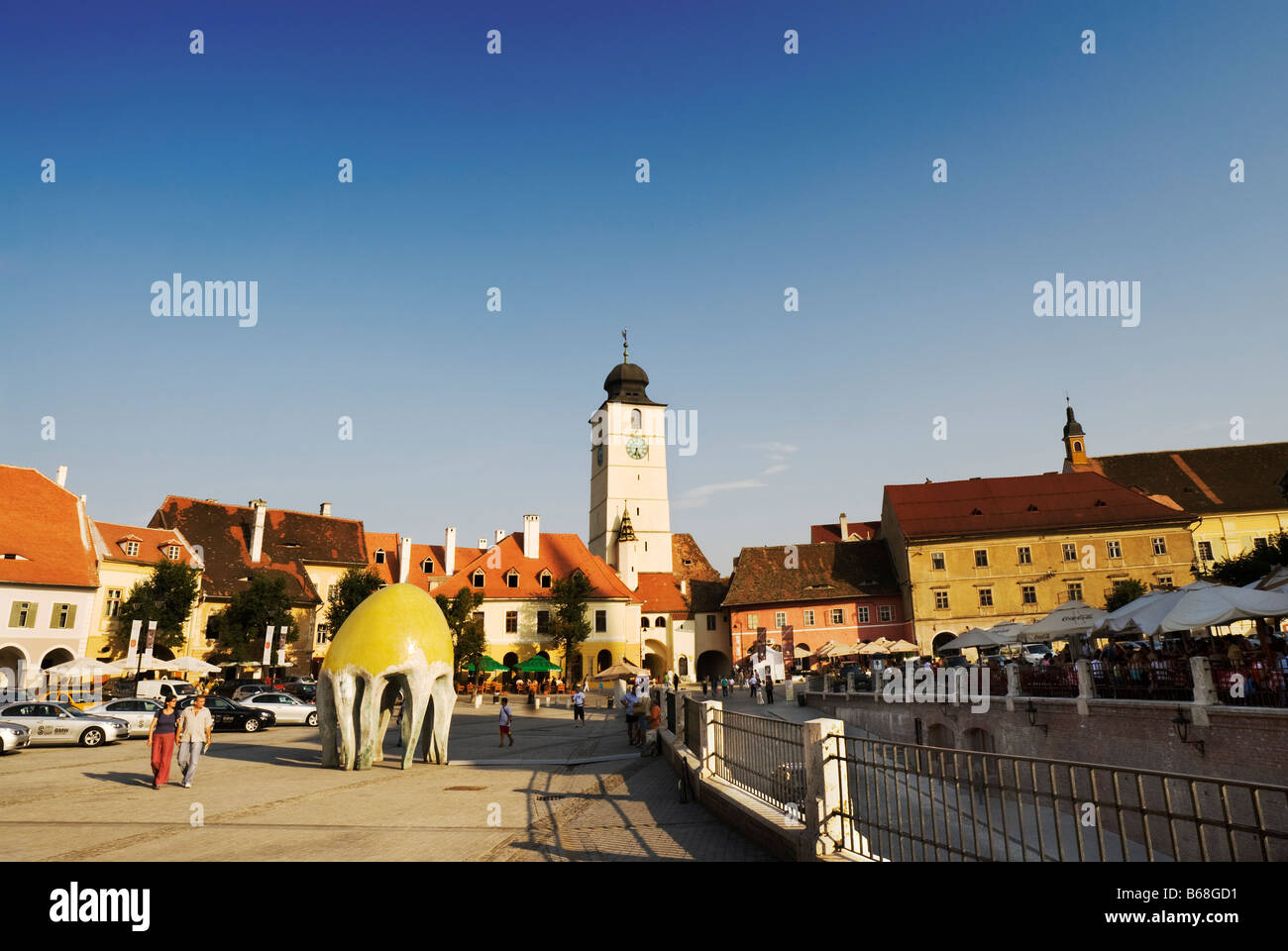 Piata Mica Sibiu Romania Stock Photo