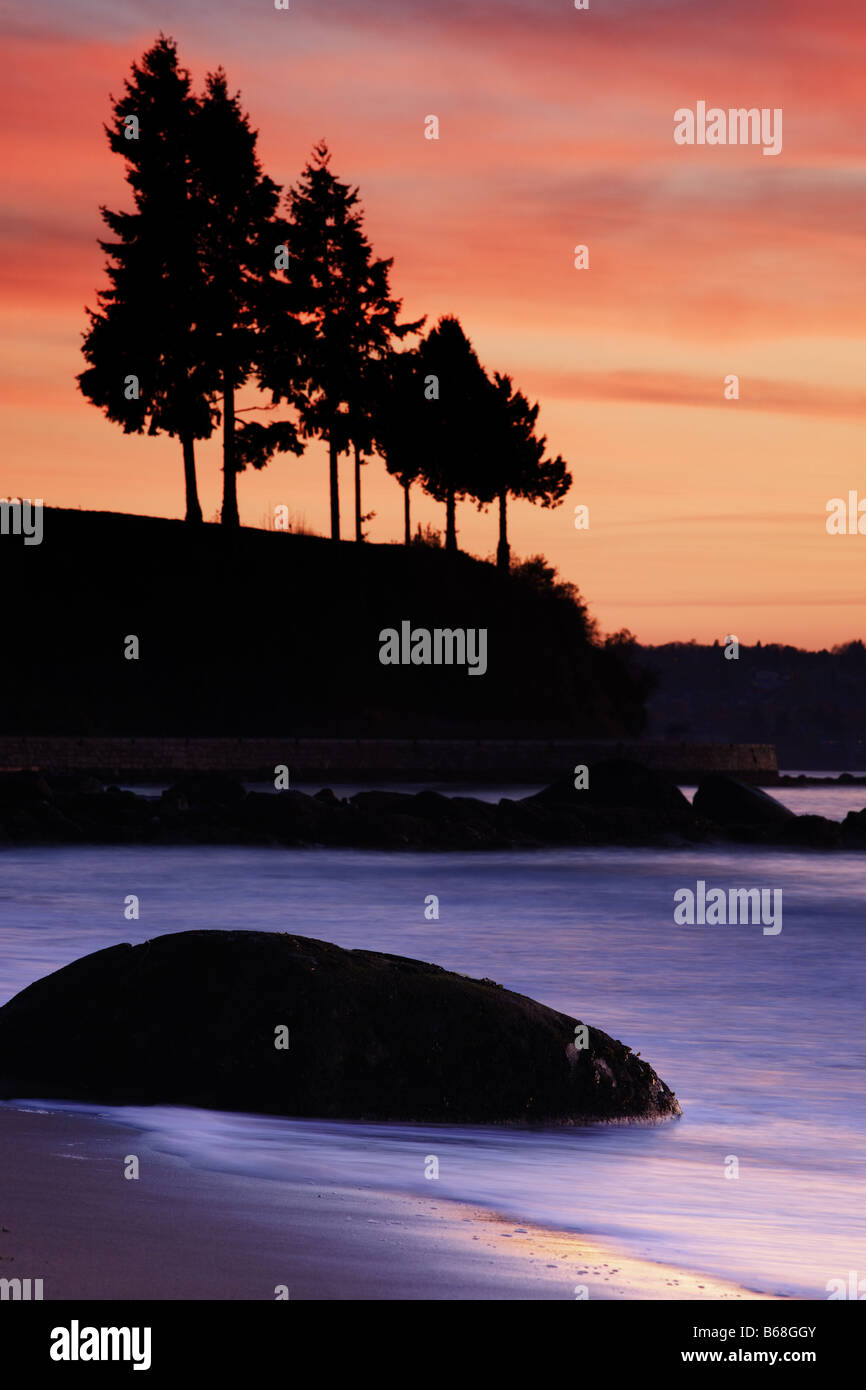 Sunset At Third Beach Vancouver Stock Photo 21086939 Alamy